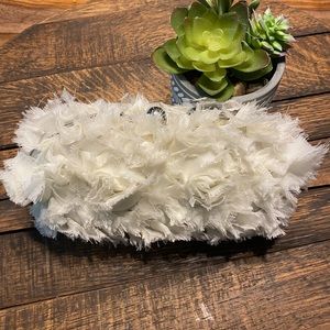 White Fluffy Clutch